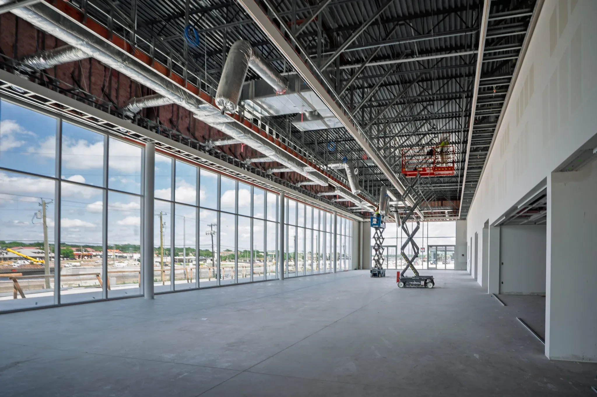 Construction at Clay Cooley Cadillac in Mesquite, Texas, built by The Charles Morgan Group